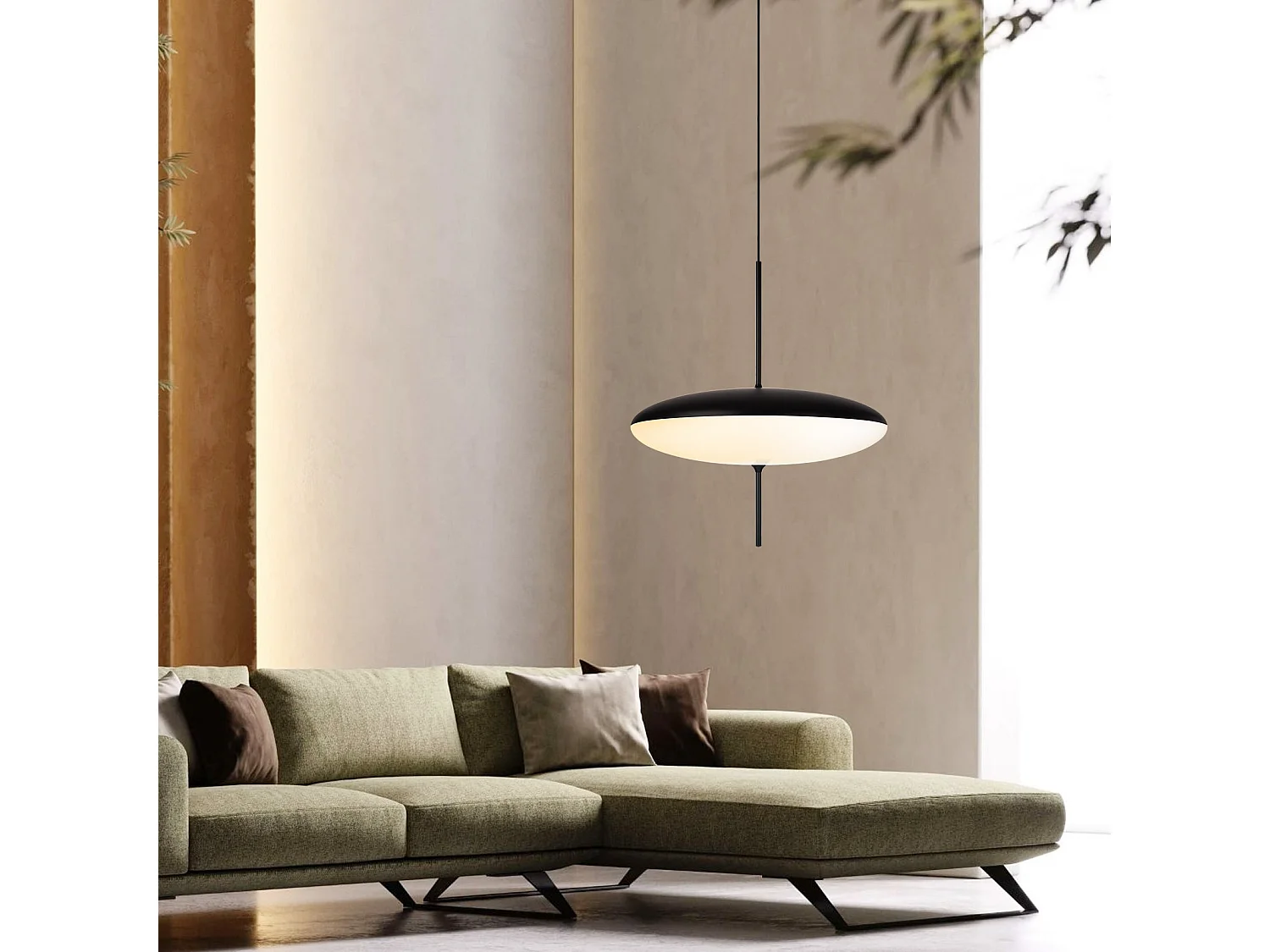 Lustre arturesthome, e27 éclairage de plafond en acrylique, noir, retro lampe de plafond pour salon cuisine chambre,d50cm x h54cm