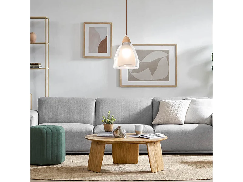 Lustre arturesthome scandinave style en acrylique,convient pour la salle à manger, la chambre à coucher et le salon,blanc,d16 cm x h22 cm