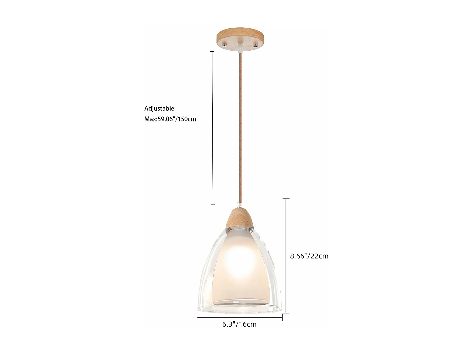 Lustre arturesthome scandinave style en acrylique,convient pour la salle à manger, la chambre à coucher et le salon,blanc,d16 cm x h22 cm