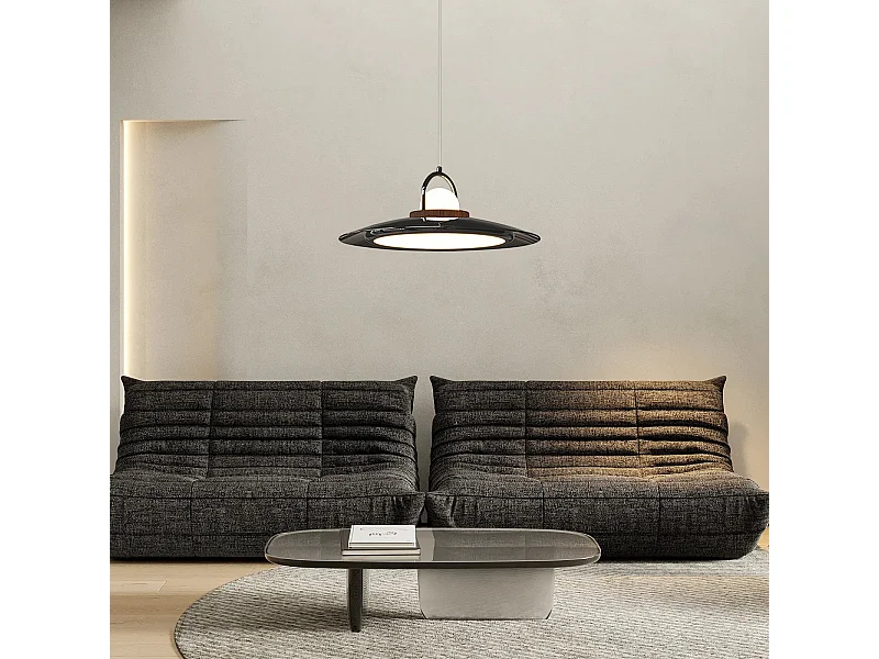 Lustre arturesthome en dôme moderne art deco,adaptée pour le restaurant, la chambre à coucher et le salon,noir,d50 cm x h15 cm