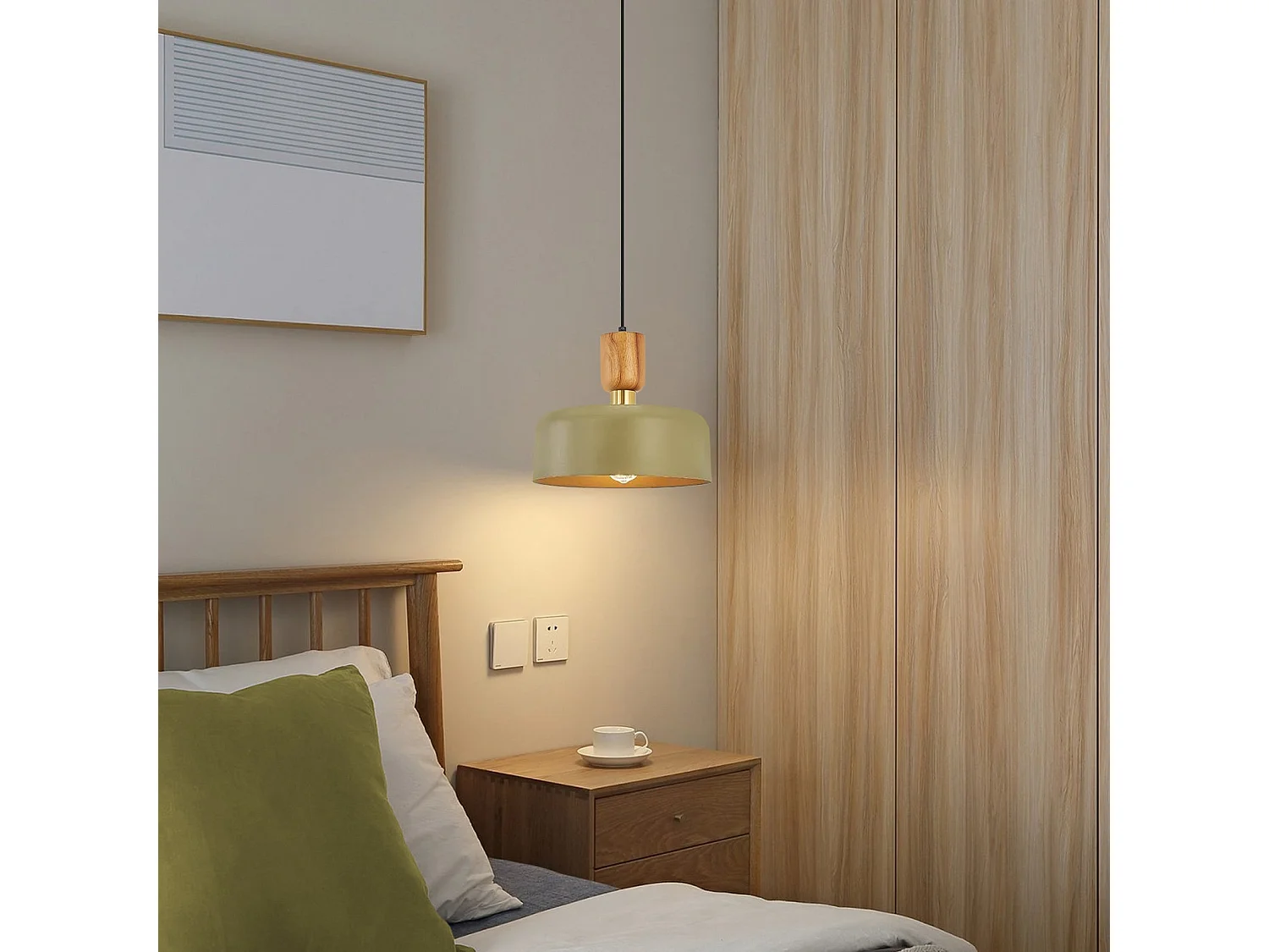 Lustre arturesthome vintage marron, ajustable destinée à la salle à manger, au couloir et à l'entrée, d30.5 cm x h26 cm,marron