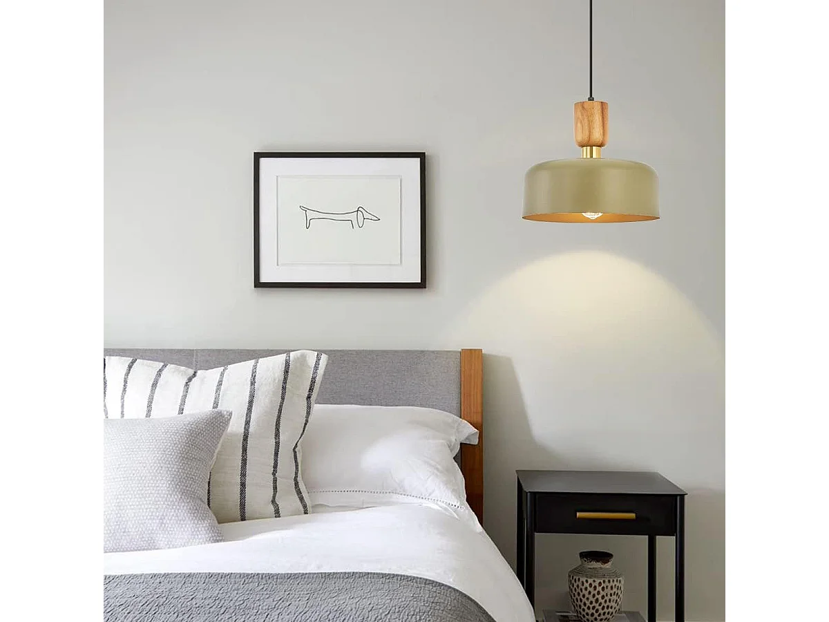 Lustre arturesthome vintage marron, ajustable destinée à la salle à manger, au couloir et à l'entrée, d30.5 cm x h26 cm,marron