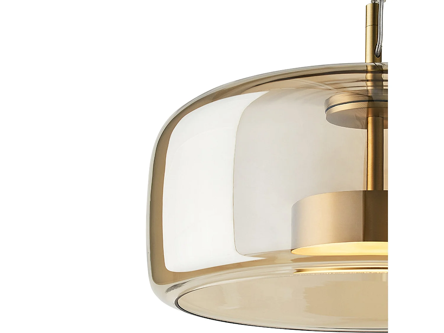 Lustre de plafond suspendu en verre, approprié pour le salon et la chambre à coucher, doré, d26cm x h23.5cm