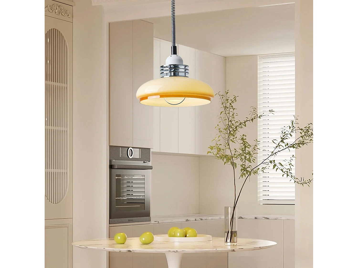 Lustre télescopique moderne style wabi-sabi illuminateur en verre d25 cm x h25 cm