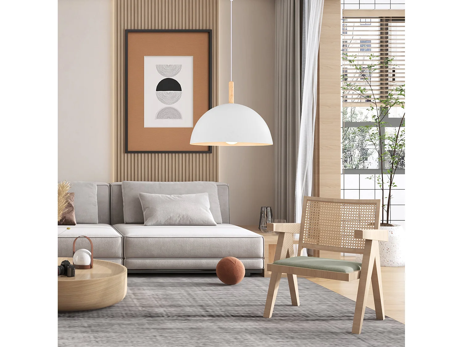 Le lustre blanc arturesthome en minimaliste , adaptée pour le restaurant, la chambre à coucher et le salon,d40 cm x h20 cm
