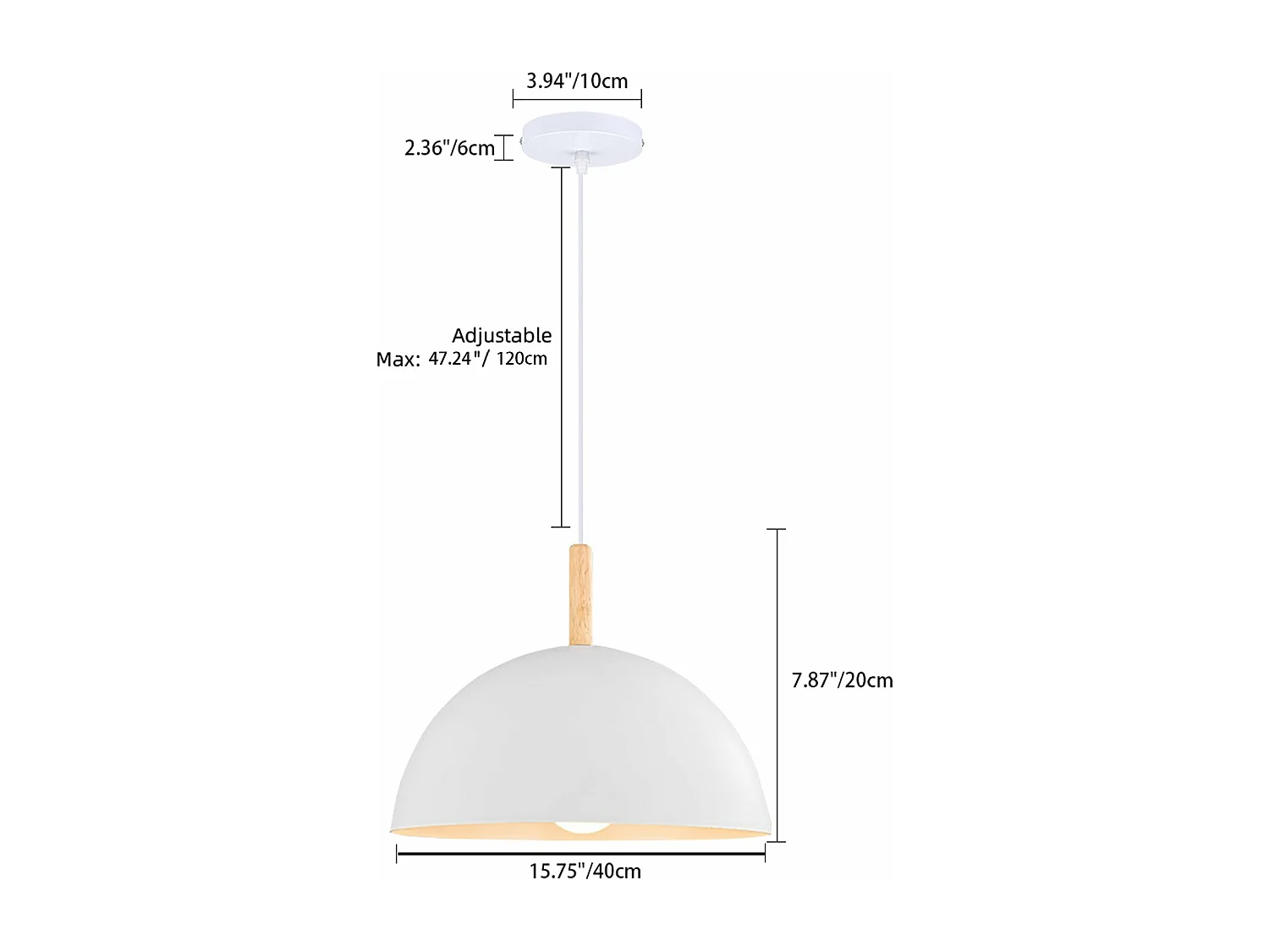Le lustre blanc arturesthome en minimaliste , adaptée pour le restaurant, la chambre à coucher et le salon,d40 cm x h20 cm