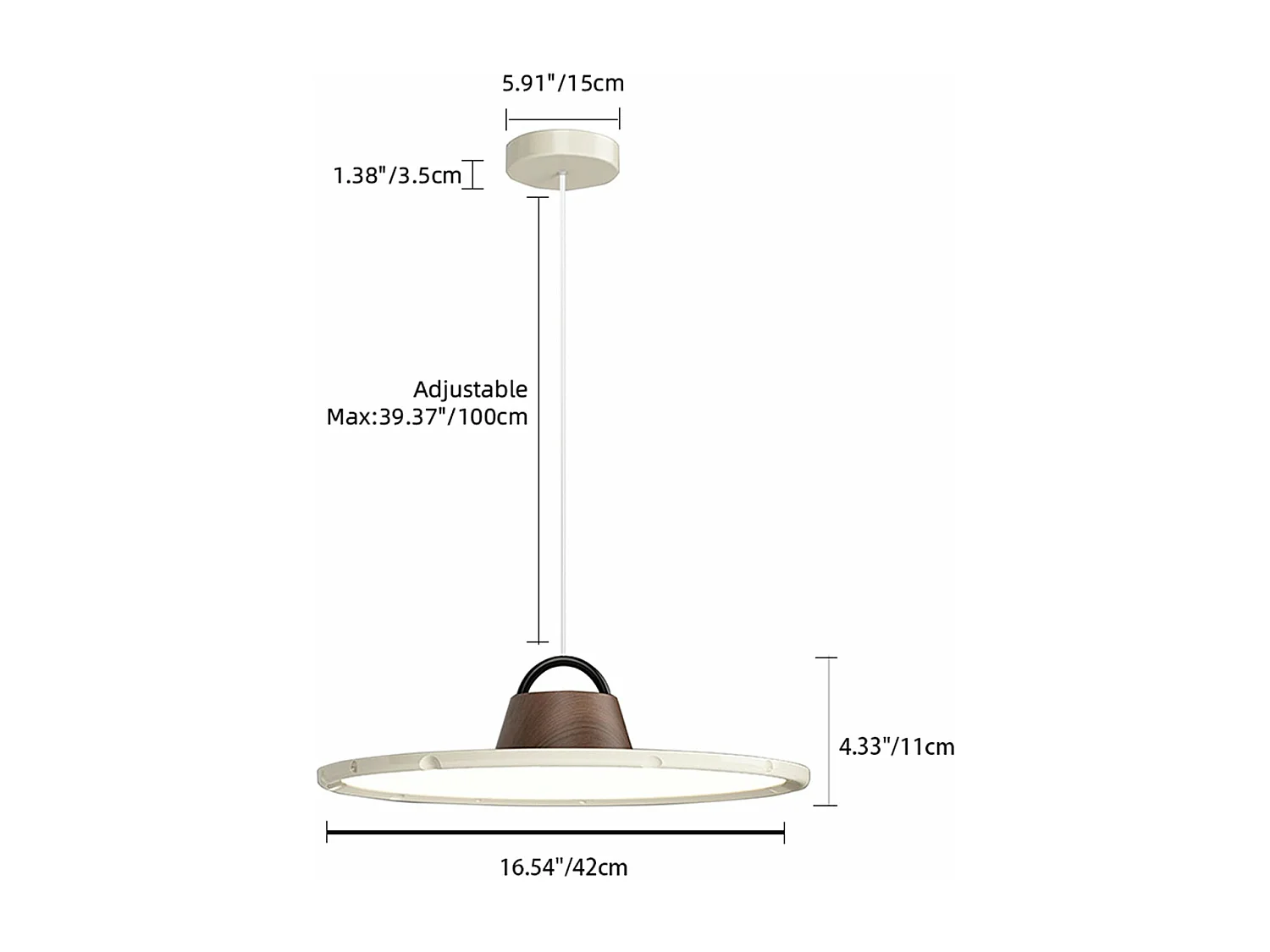Lustre arturesthome en forme de soucoupe volante, adaptée pour le restaurant, la chambre à coucher et le salon,blanc, d42 cm x h11 cm