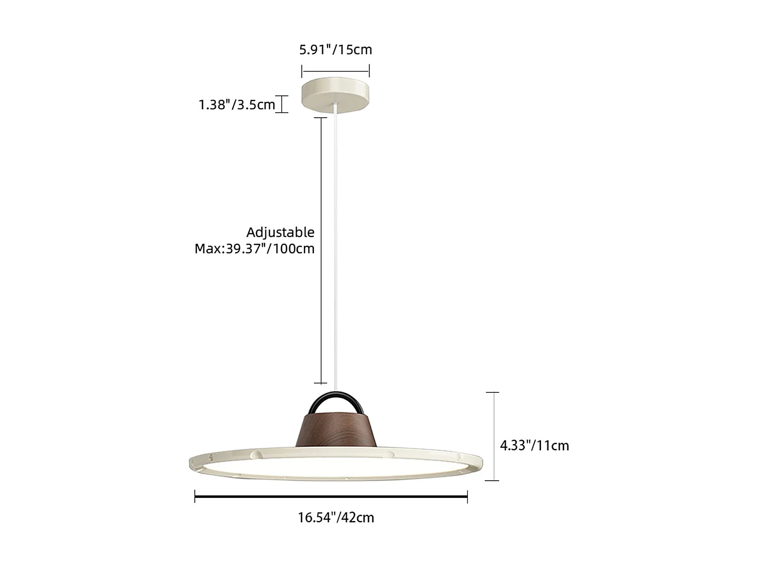 Lustre arturesthome en forme de soucoupe volante, adaptée pour le restaurant, la chambre à coucher et le salon,blanc, d42 cm x h11 cm
