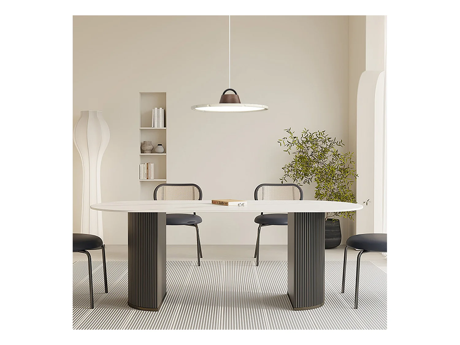 Lustre arturesthome en forme de soucoupe volante, adaptée pour le restaurant, la chambre à coucher et le salon,blanc, d42 cm x h11 cm