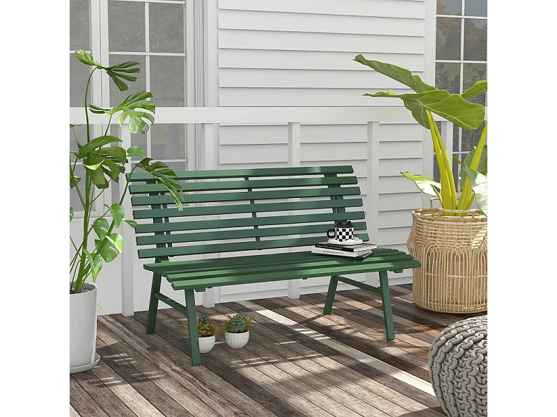Banc de jardin 2 places OLIVE vert