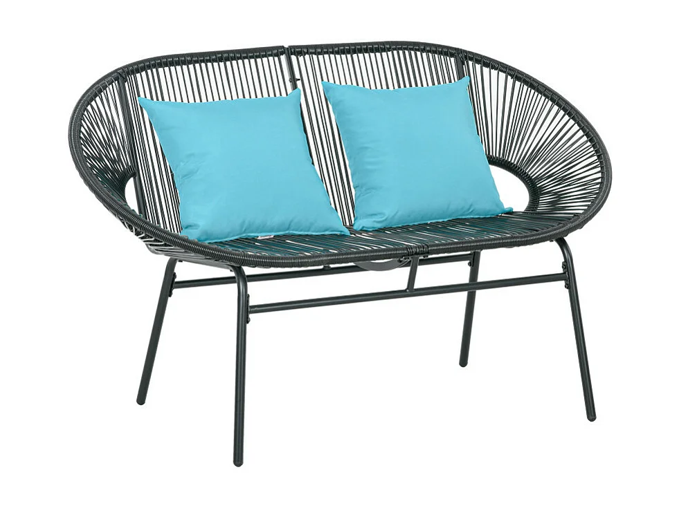 Banc de jardin filaire COPACABANA noir