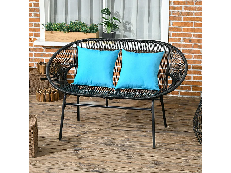 Banc de jardin filaire COPACABANA noir