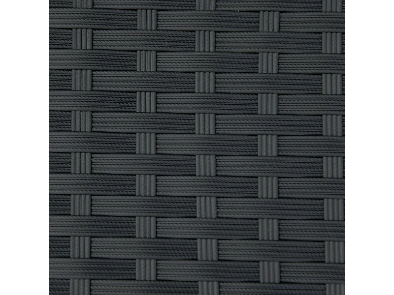 Banc de jardin 2 places STANFORD imitation rotin noir