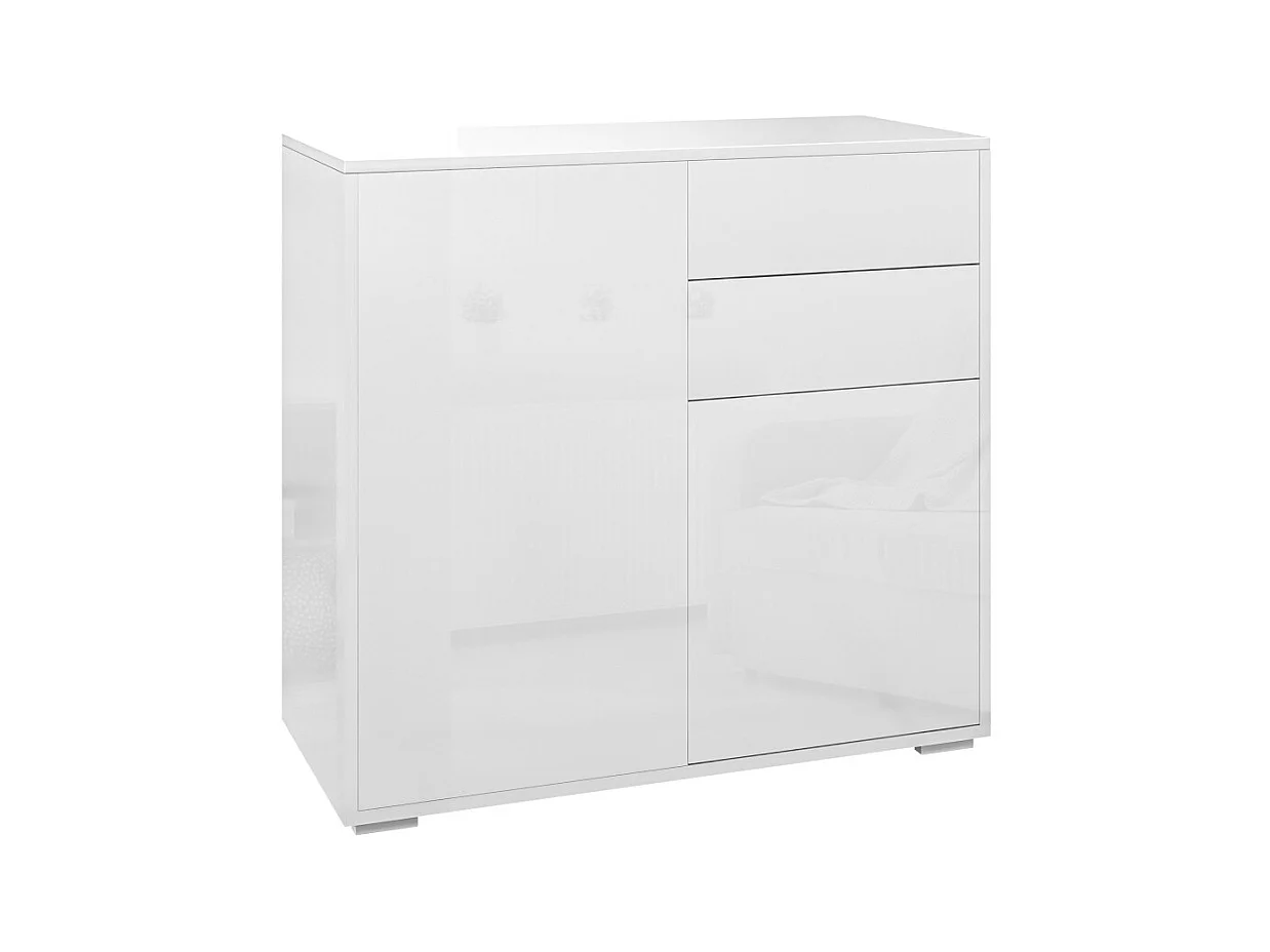 Buffet Commode BERTHA blanc laqué