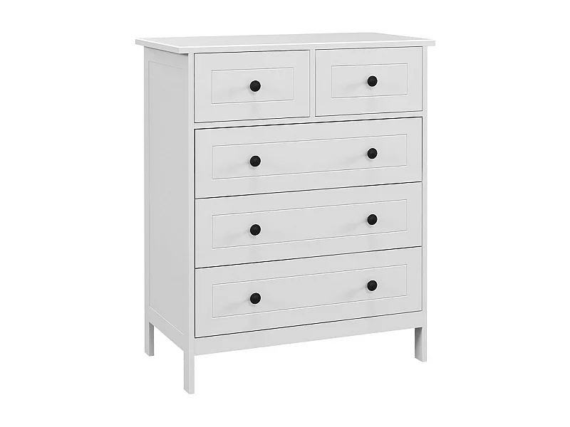 Commode 5 tiroirs MONICA blanche