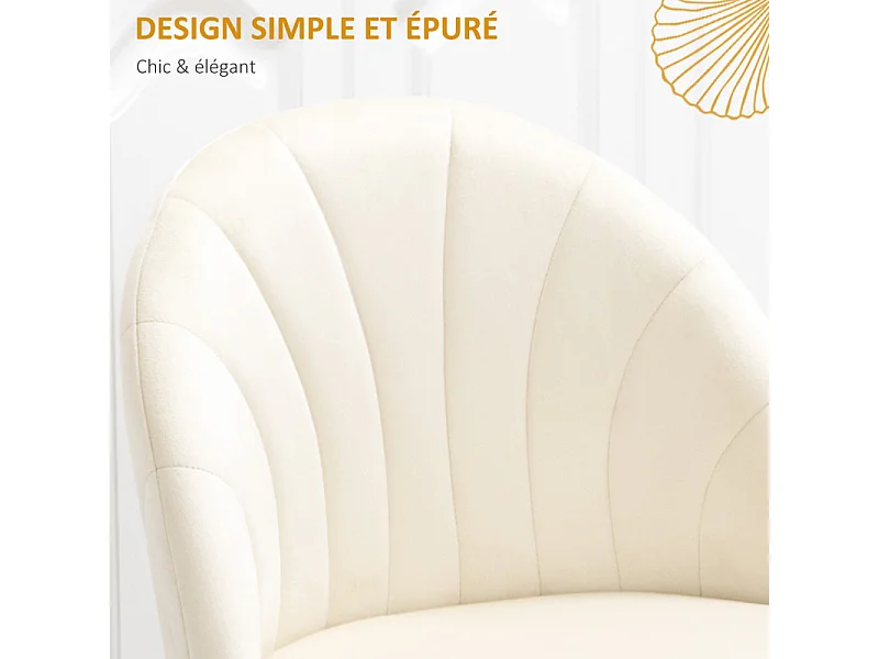 Lot de 2 chaises design VONIA crème et noir