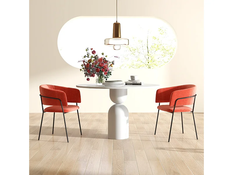 Lot de 2 chaises salle à manger CASIMIR orange