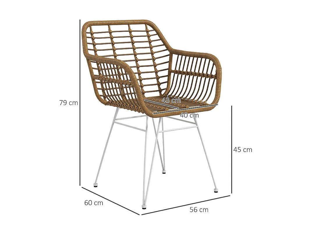 Lot de 2 chaises design WILLY gris foncé et noir