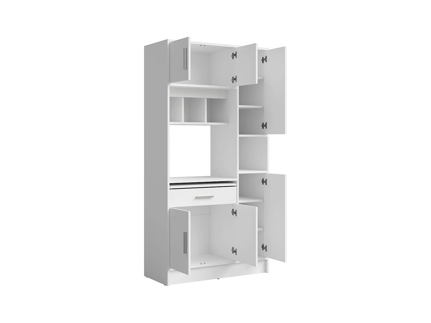 Küchenbuffet Buffetschrank mit 5 Türen & 1 Schublade - Weiß - MADY II