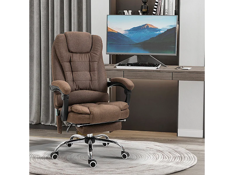 Fauteuil de bureau massant VINCENZO marron