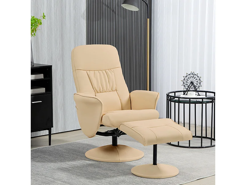 Fauteuil relax design contemporain SIMOA beige