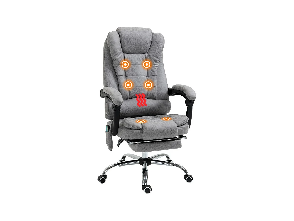 Fauteuil de bureau chauffant massant ENYO gris
