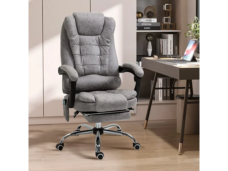 Fauteuil de bureau chauffant massant ENYO gris