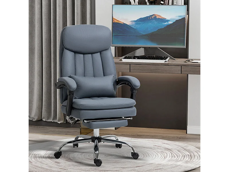 Fauteuil de bureau relaxant massant RENO bleu