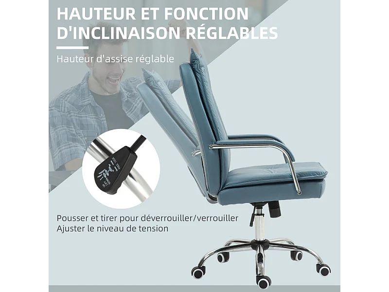 Fauteuil de bureau MONA bleu