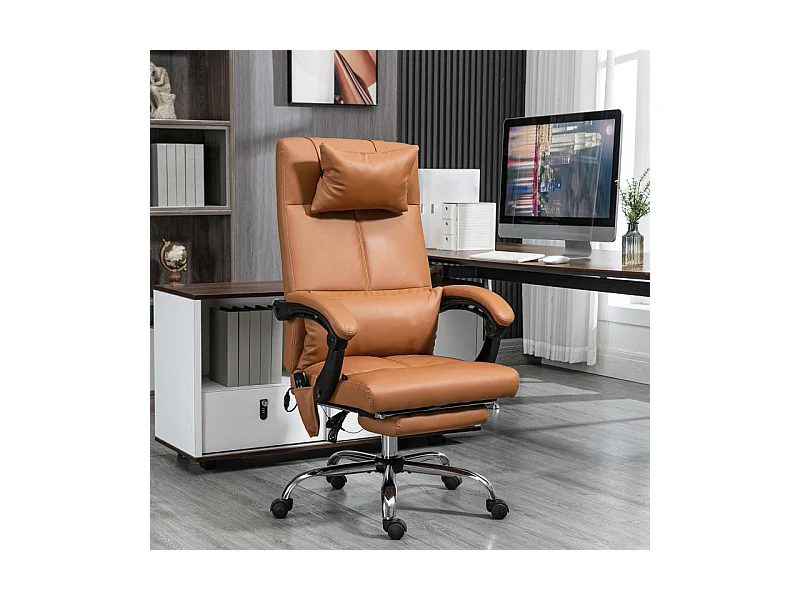 Fauteuil de bureau massant MIRO camel