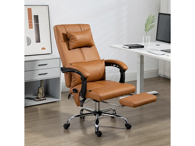 Fauteuil de bureau massant MIRO camel