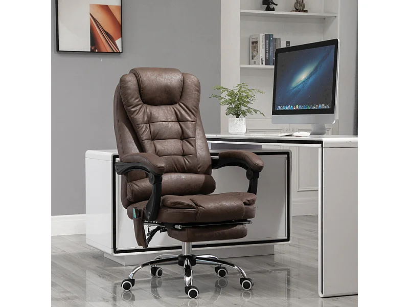 Fauteuil de bureau massant BIXENTE marron