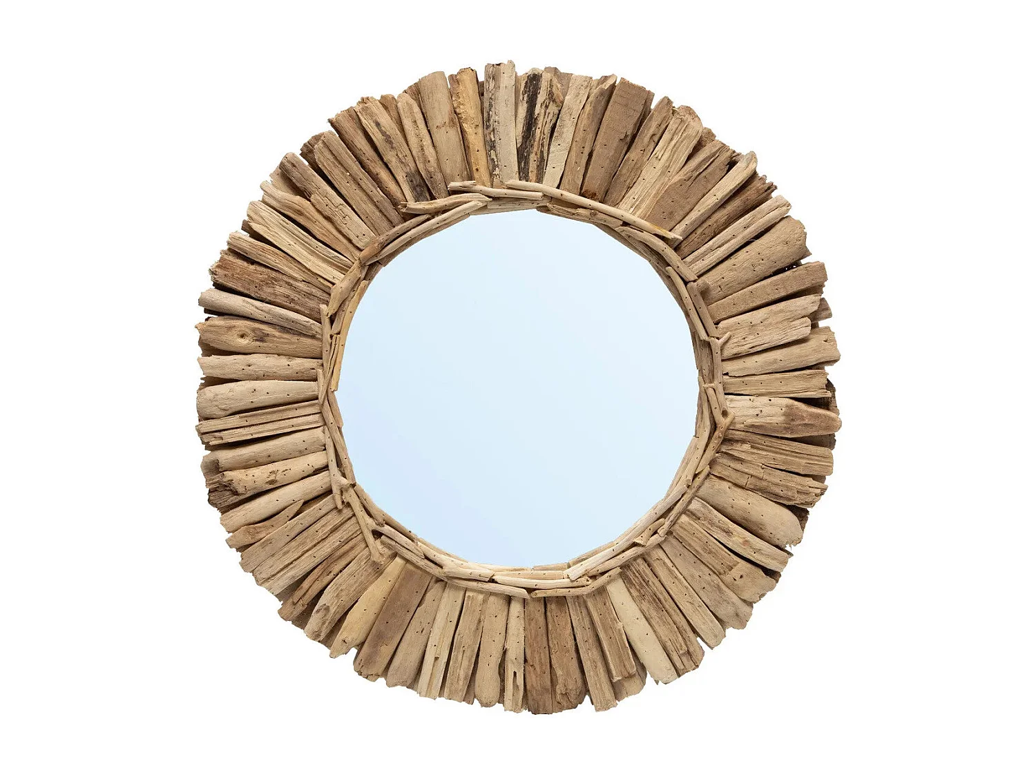 De Driftwood Crown Spiegel - Naturel - M