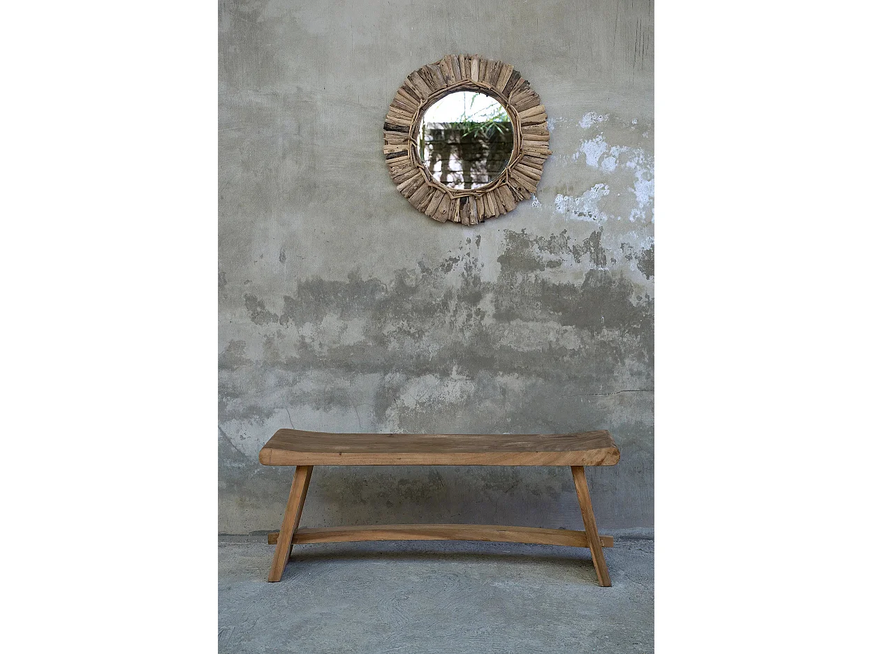 De Driftwood Crown Spiegel - Naturel - M