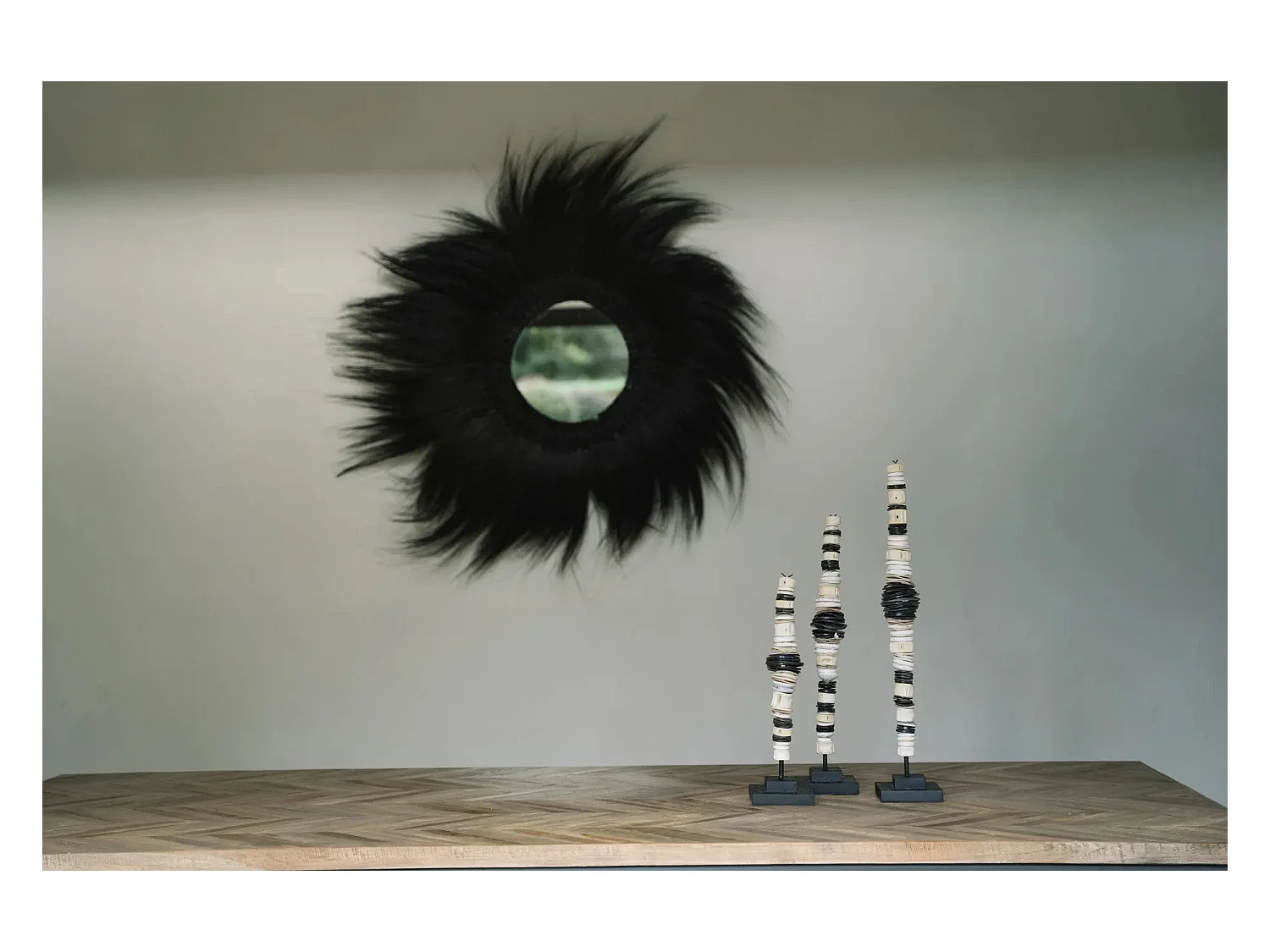 Der Simba Spiegel - Schwarz - L