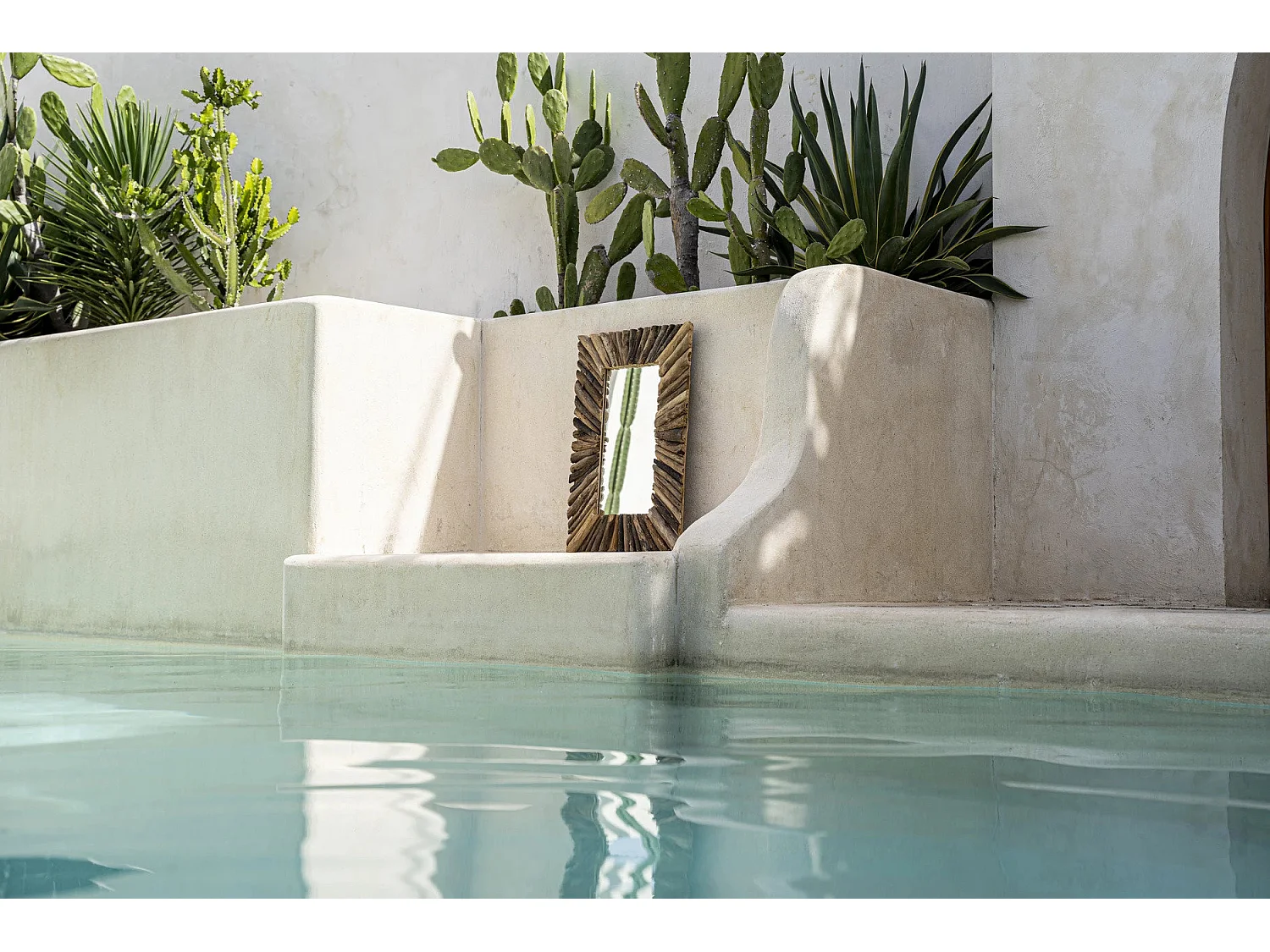 Le Miroir Driftwood Framed - Naturel - M