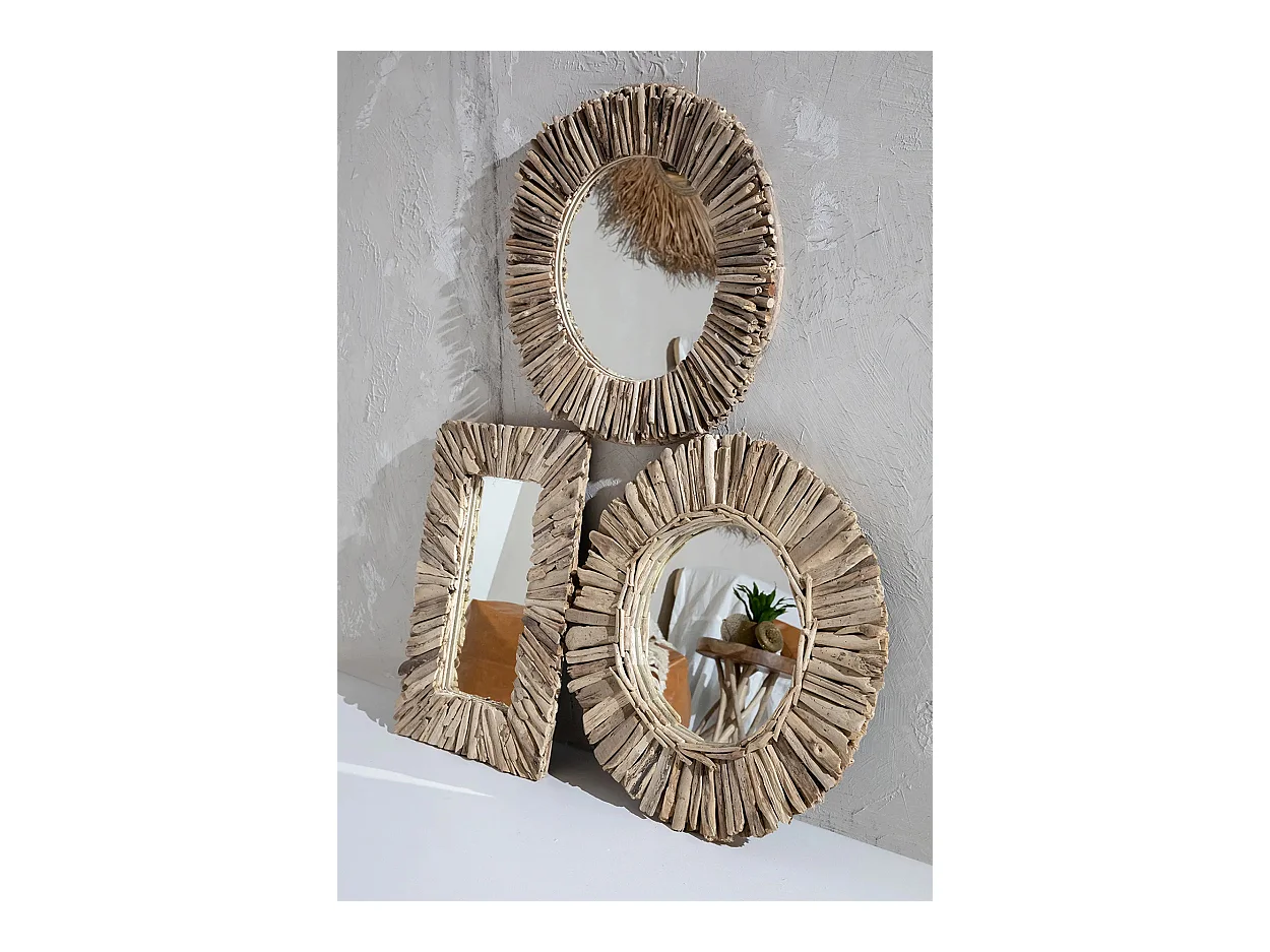 El Espejo Driftwood Framed - Natural - M