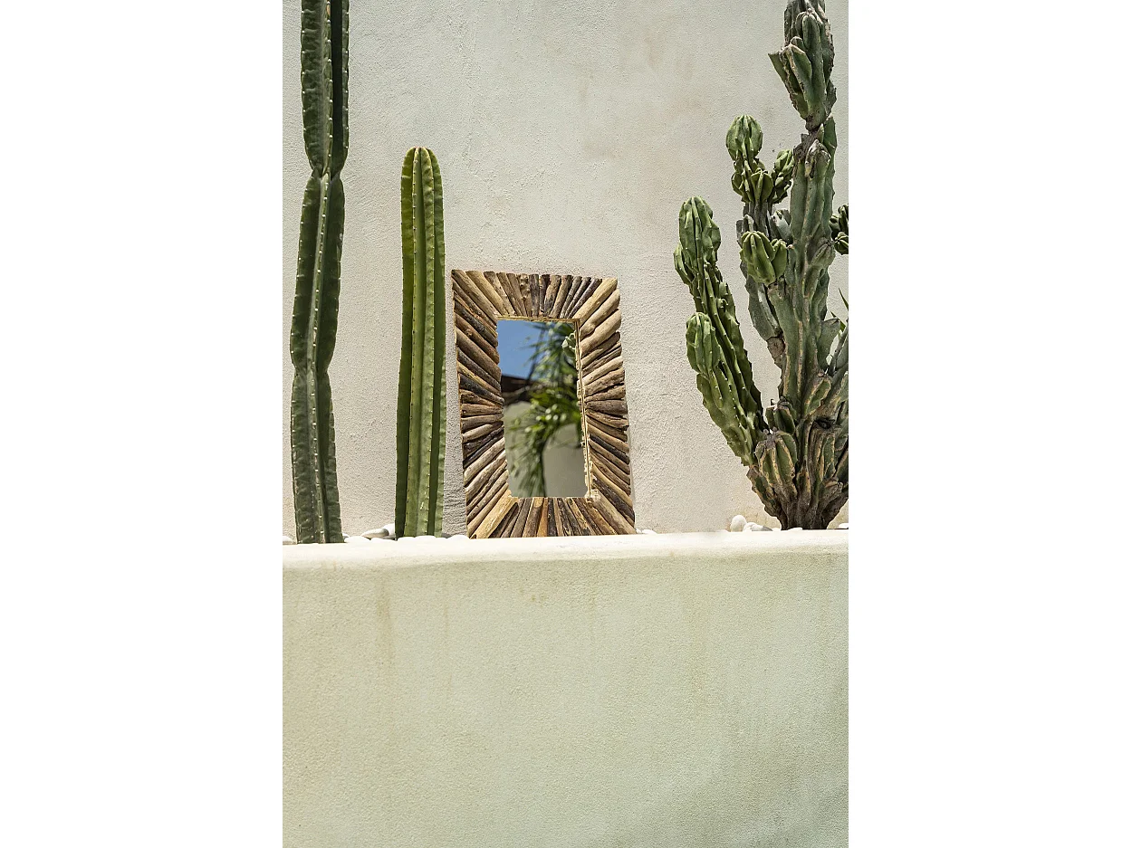 Le Miroir Driftwood Framed - Naturel - M