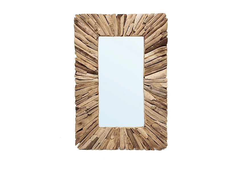 Le Miroir Driftwood Framed - Naturel - M