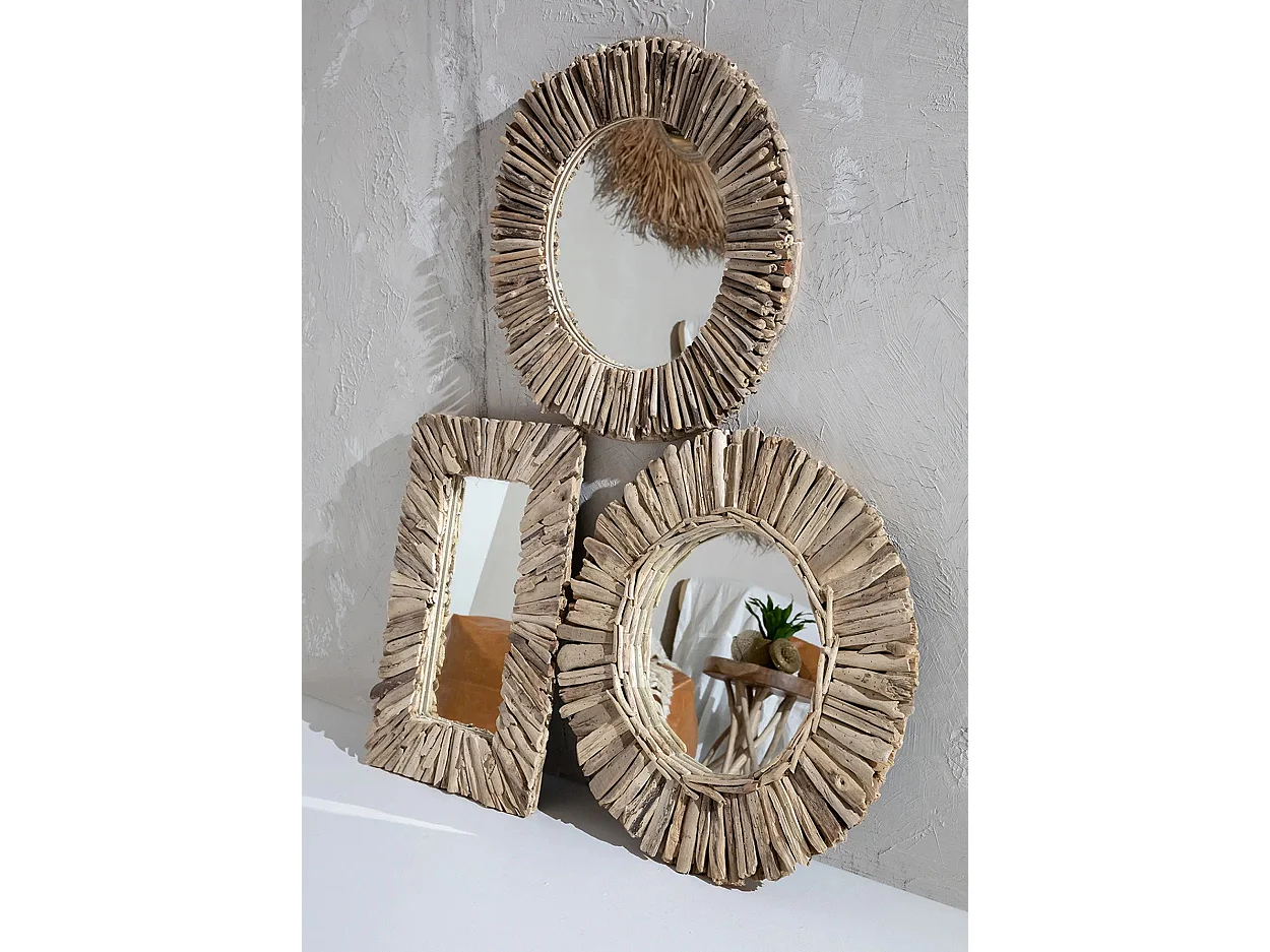 Le Miroir Driftwood Halo - Naturel - M