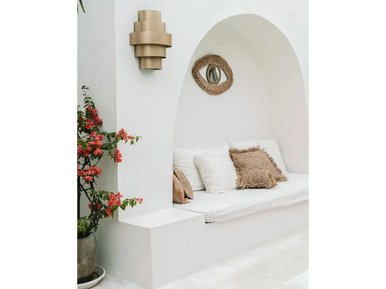 Le Miroir Raffia Eye - Naturel - M