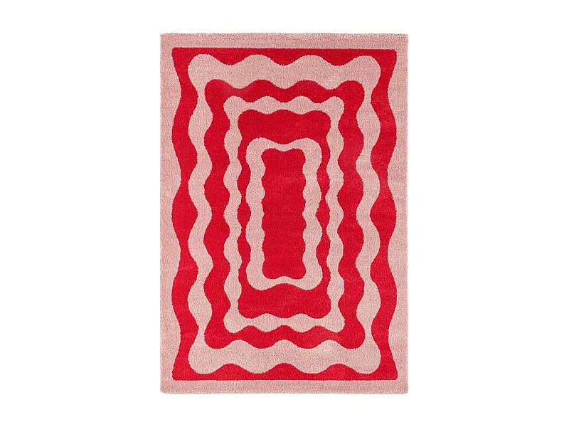 Tapis intérieur à poils longs Swing 382 rouge 200 x 280 cm