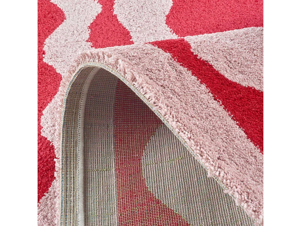 Tapis intérieur à poils longs Swing 382 rouge 200 x 280 cm