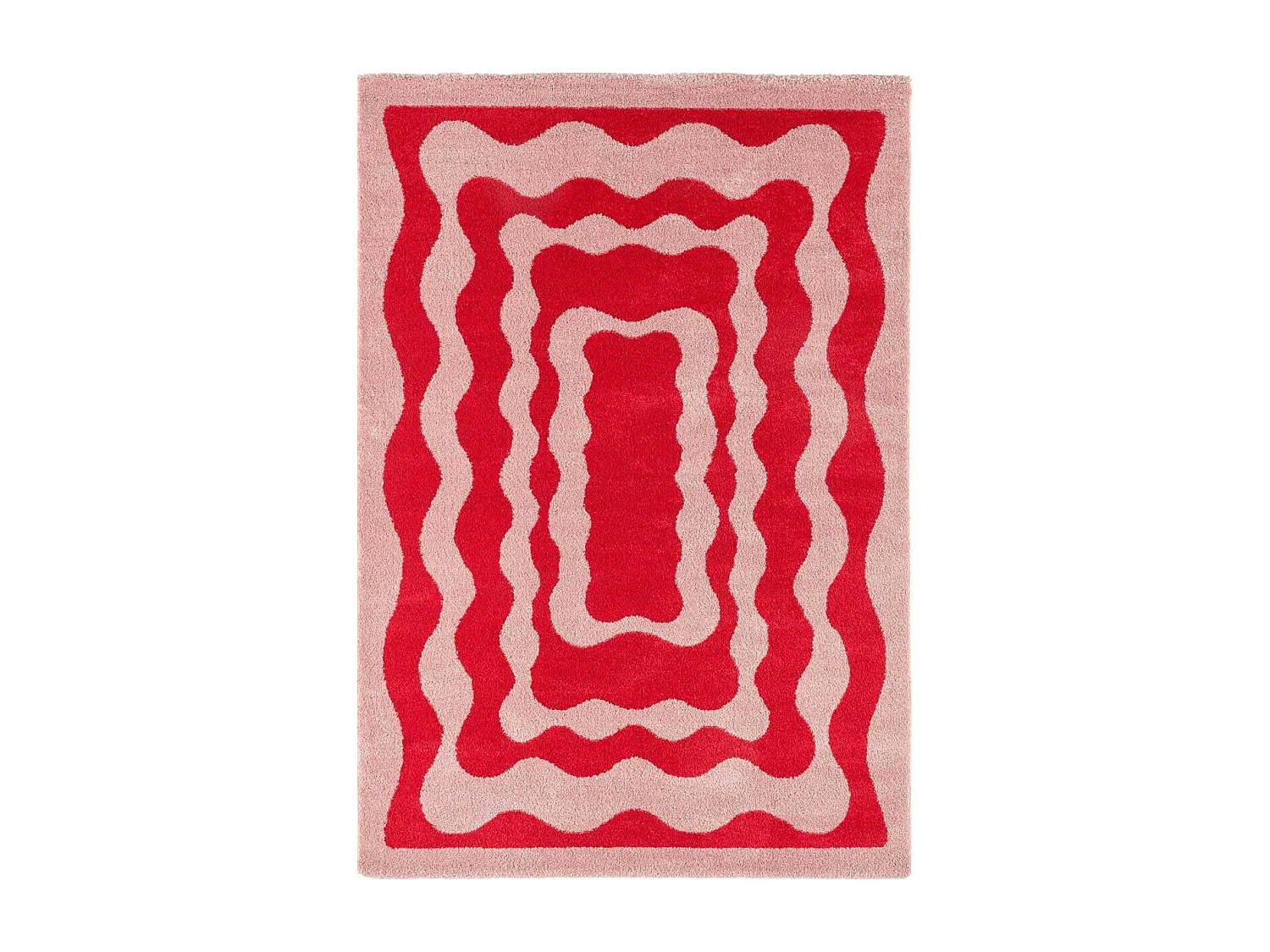 Tapis intérieur à poils longs Swing 382 rouge 200 x 280 cm
