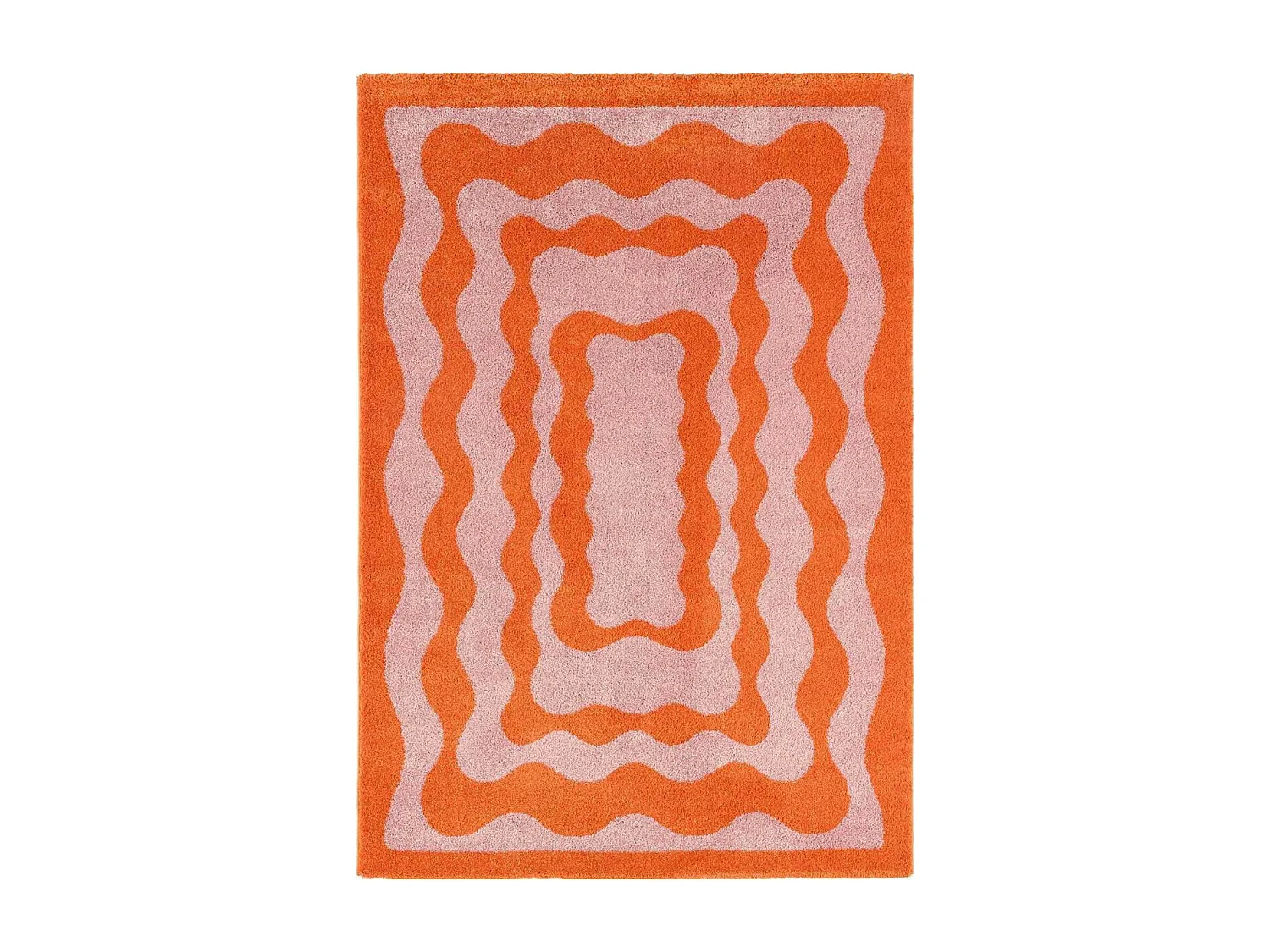 Tapis intérieur à poils longs Swing 382 orange 200 x 280 cm