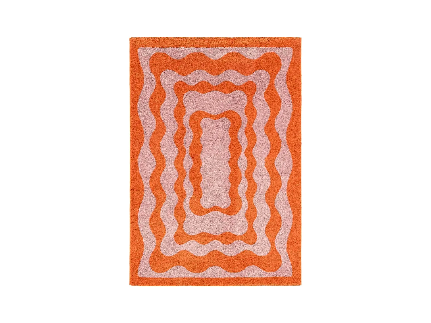 Tapis intérieur à poils longs Swing 382 orange 200 x 280 cm