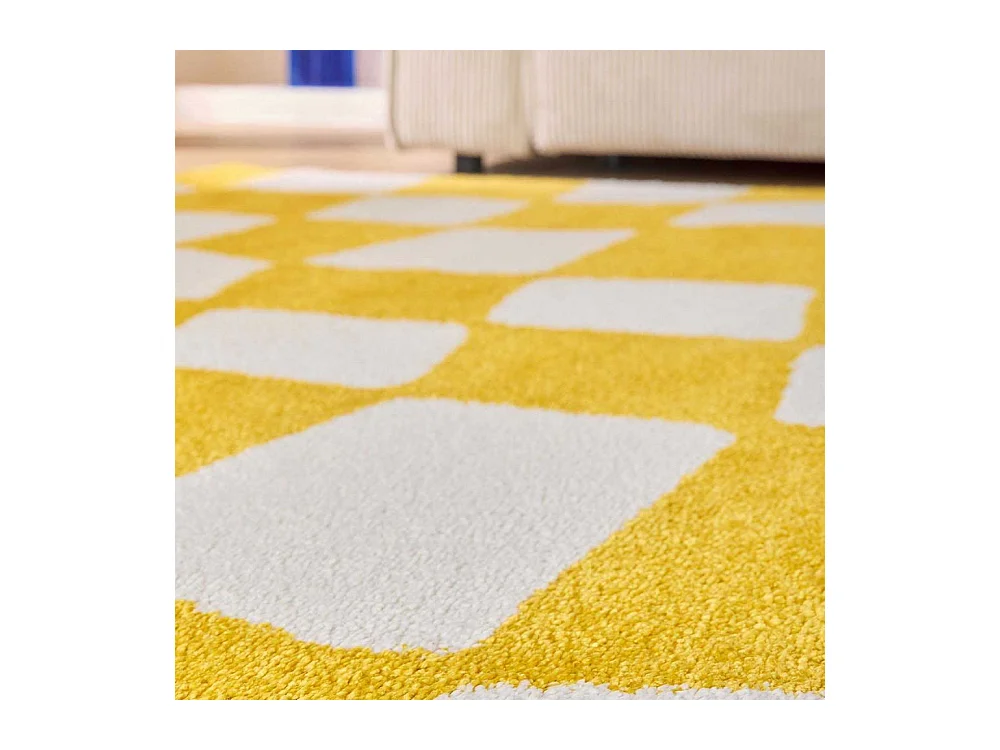 Tapis intérieur à poils longs Swing 383 jaune 200 x 280 cm