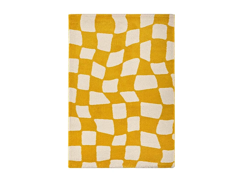 Tapis intérieur à poils longs Swing 383 jaune 200 x 280 cm