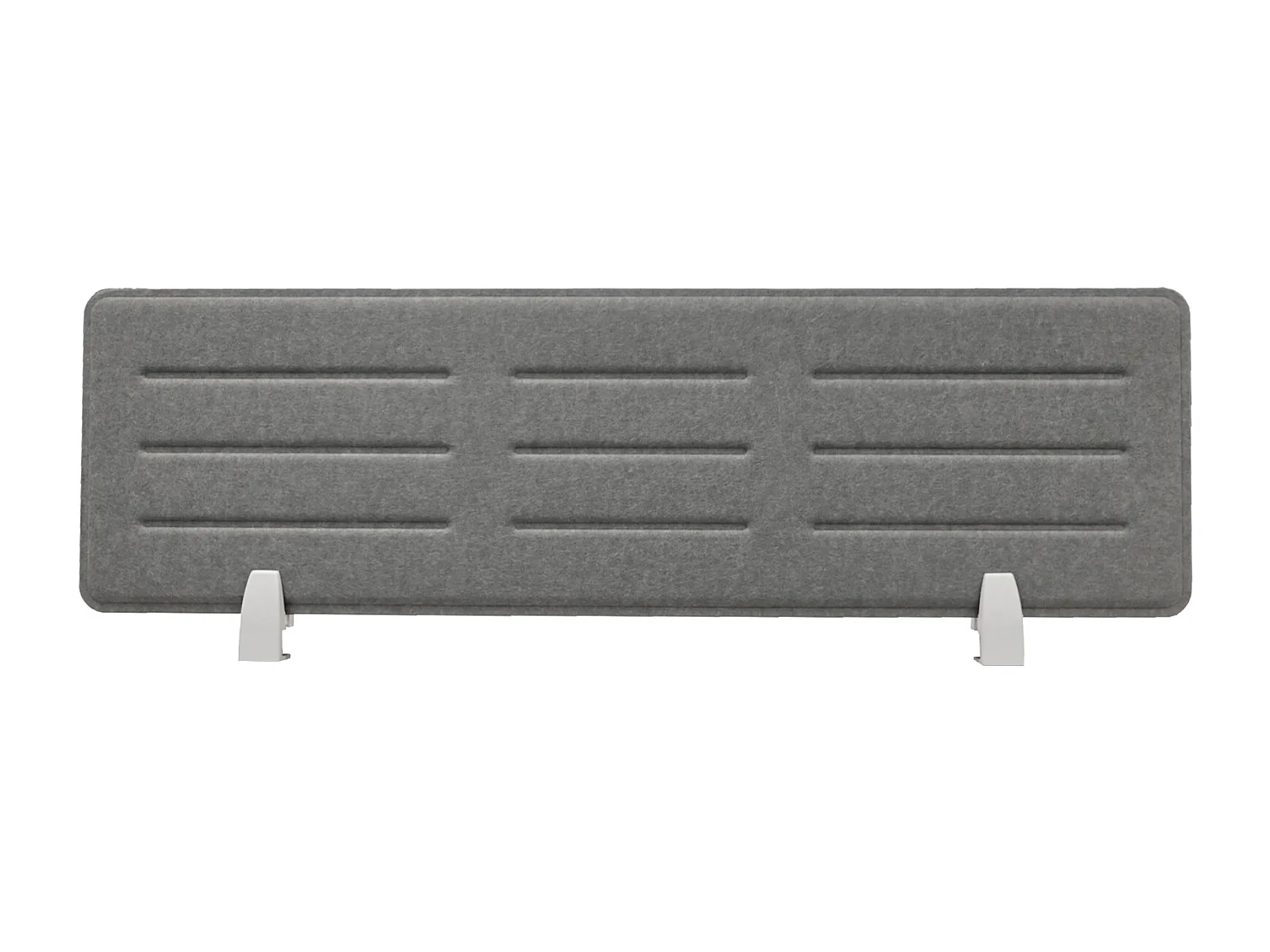 SVITA Bureau Paroi de séparation 118x34cm (lxh) Bureau Protection acoustique Fixation par serrage à poser Gris