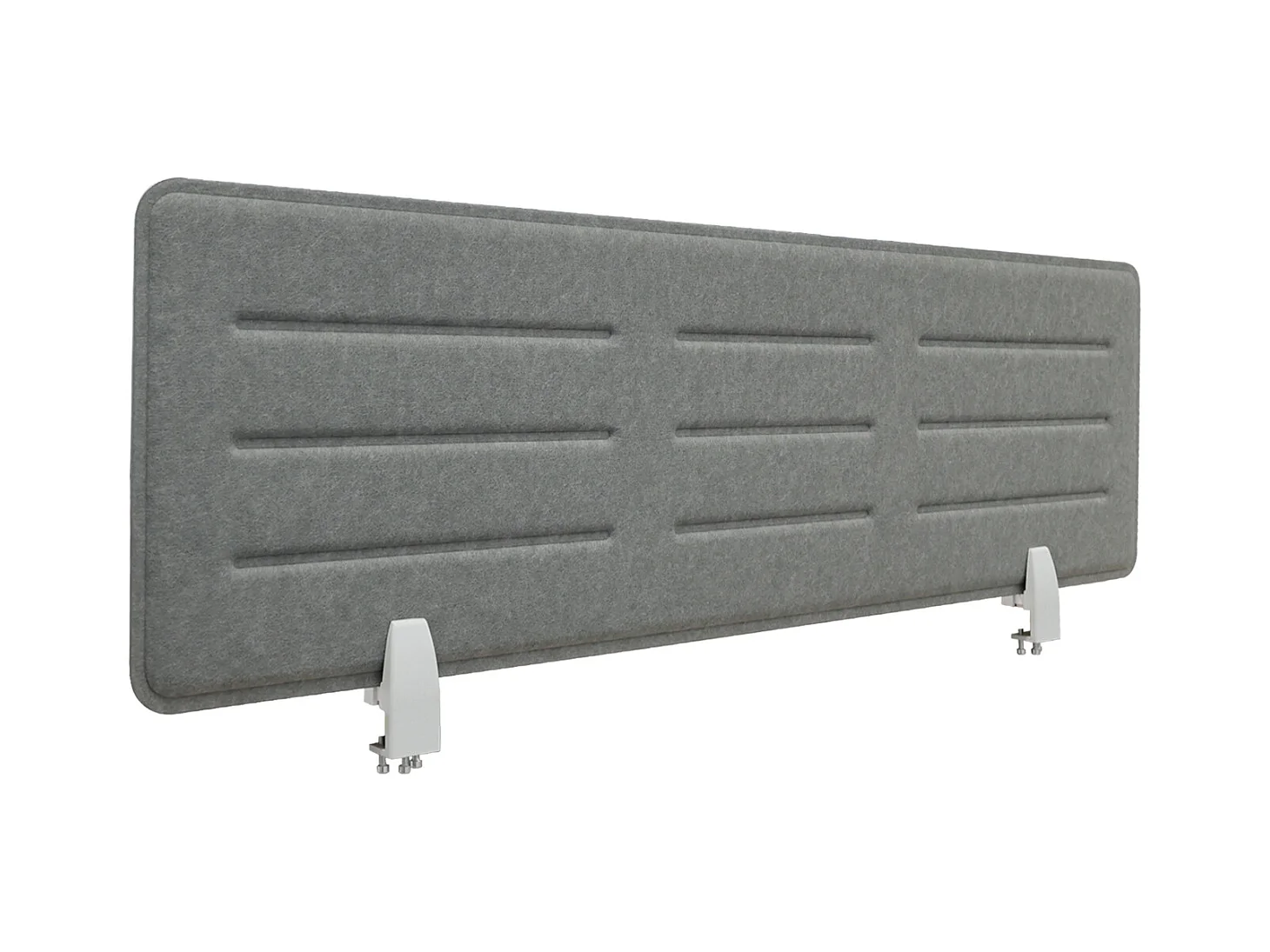 SVITA Bureau Paroi de séparation 118x34cm (lxh) Bureau Protection acoustique Fixation par serrage à poser Gris